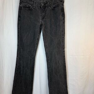7 For All Mankind Jeans Womens Black Charcoal Wash Straight Leg 32 Inseam